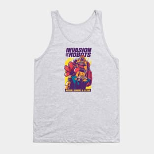 Invasion of the Robots | Retro Comic Book Tank Top